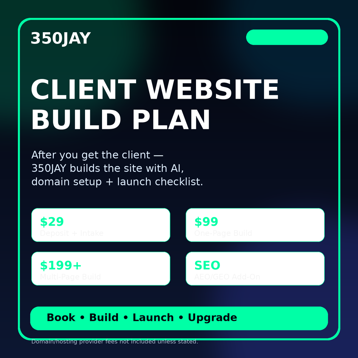 350JAY Client Website Build Plan product image